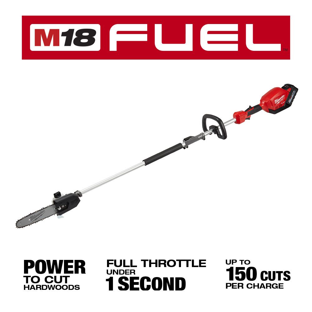 Milwaukee M18 FUEL 10 Inch Pole Saw Kit with QUIK-LOK Attachment Capability from GME Supply